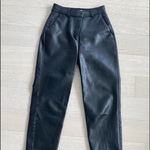 Aritzia Melina Black Leather Pants